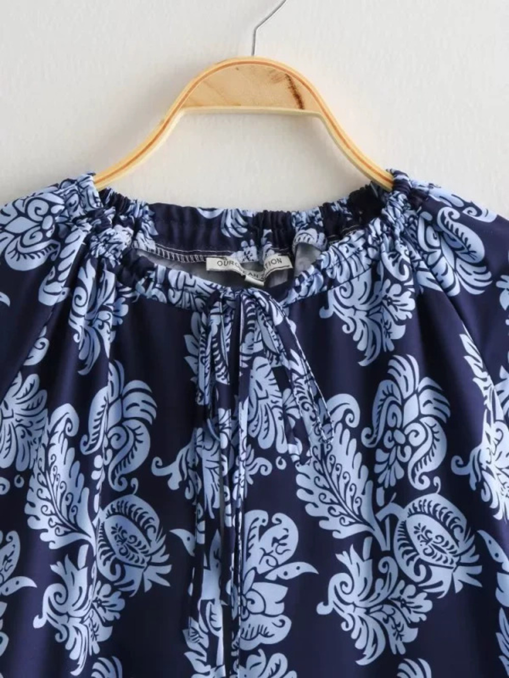 ZARA Fall Long Sleeve Botanical Print Loose Dress